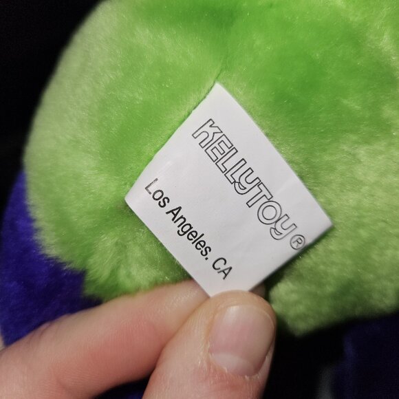 VTG Kellytoy Halloween Plush 9.5" Toy Dinosaur Pumpkin Green Purple Orange w/TAG - Picture 11 of 12